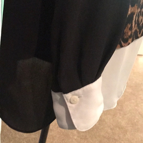 Leopard Print Contemporary Blouse - Picture 4 of 5
